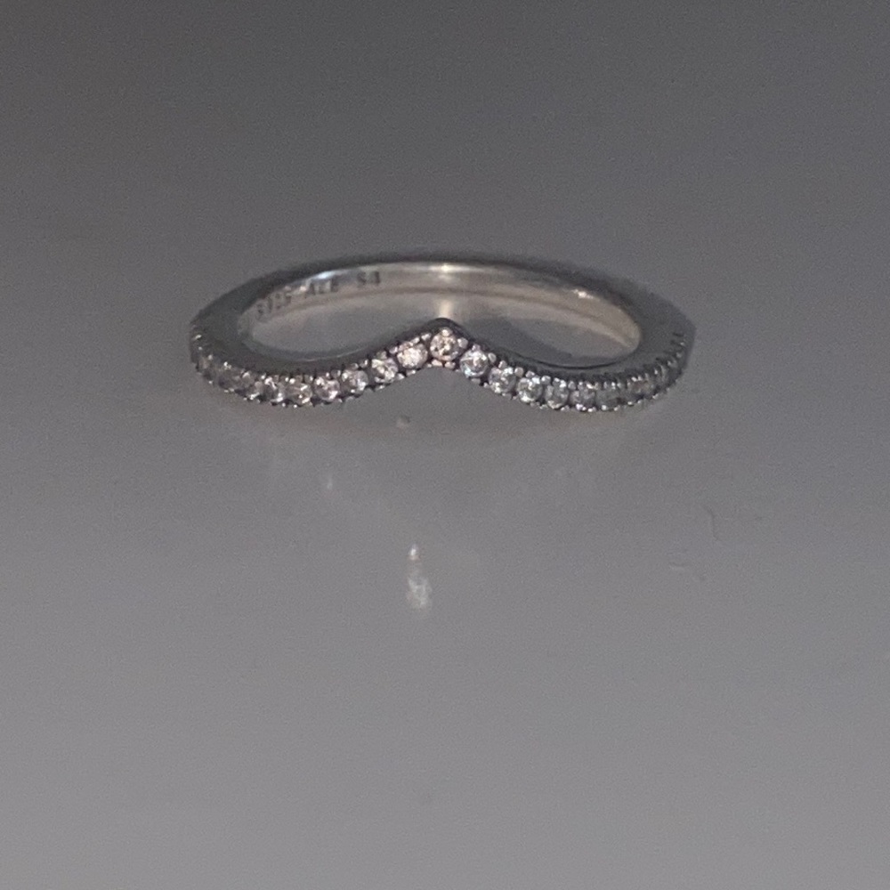 PANDORA wishbone ring/size 7/ silver - Picture 2 of 2
